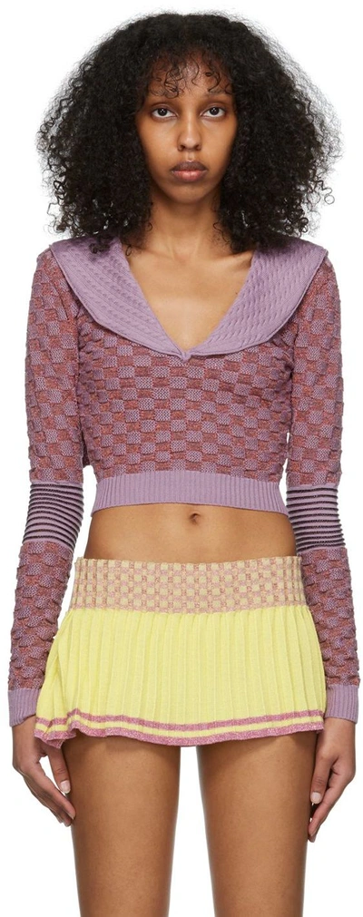 Shop Andrej Gronau Ssense Exclusive Purple Sweater In Pink/purple