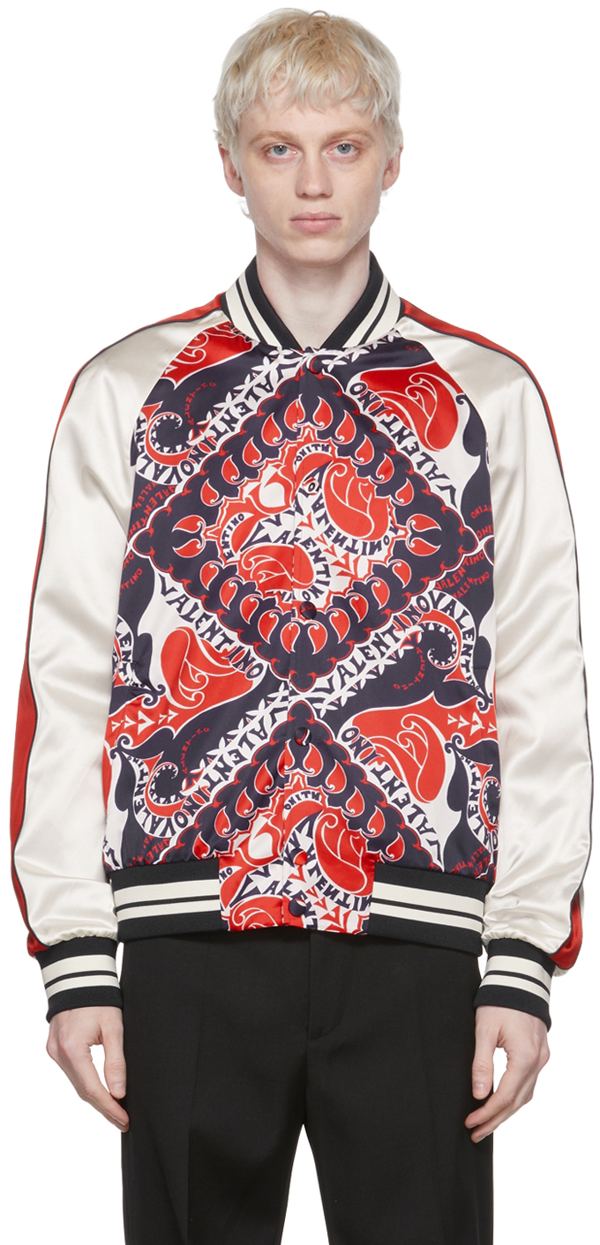 Valentino Archive Manifesto Bandana print silk blouse - Blue