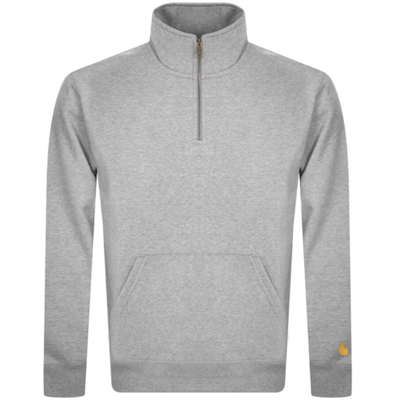 Carhartt -wip Chase Quarter-zip High Neck Sweatshirt In Grey | ModeSens
