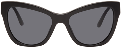 Shop Versace Black Cat-eye Sunglasses In Gb1/87 Black