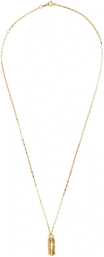 Shop Alighieri Gold 'the Amore' Necklace In 24 Gold
