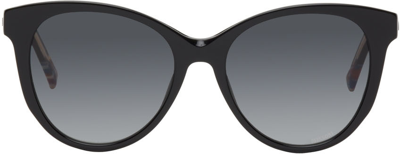 Shop Missoni Black Round Sunglasses In 0807 Black