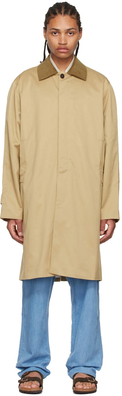 Shop Another Aspect Khaki Another 1.0 Coat In Pale Khaki