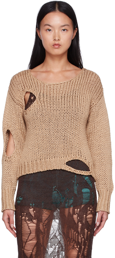Shop Paloma Wool Beige Renzo Sweater In C/143 Sand