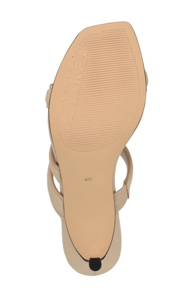 Shop Calvin Klein Halia Square Toe Sandal In Light Natural 110