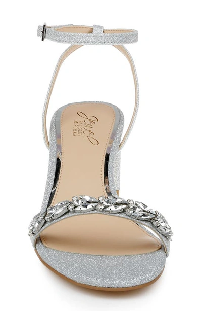 Shop Jewel Badgley Mischka Danni Ankle Strap Sandal In Silver Glitter
