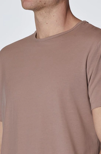 Shop Cuts Ao Curve Hem Cotton Blend T-shirt In Mountain Mist
