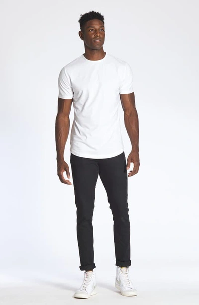 Shop Cuts Ao Curve Hem Cotton Blend T-shirt In White