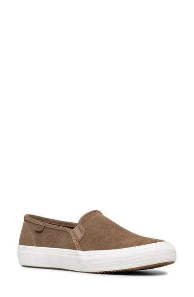 Keds double decker perf shop suede taupe