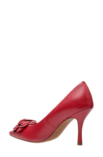 Linea Paolo Primrose Pointed Toe Pump In Red