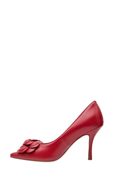 Linea Paolo Primrose Pointed Toe Pump In Red