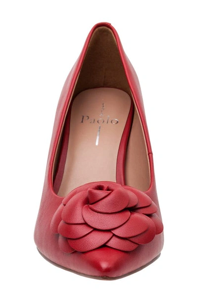 Linea Paolo Primrose Pointed Toe Pump In Red