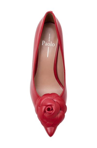 Linea Paolo Primrose Pointed Toe Pump In Red