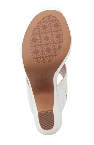 Shop Linea Paolo Indigo Platform Sandal In Eggshell