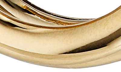 Shop Nadri Florence Triple Hoop Earrings In Gold