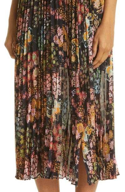 aquila cross front pleated dress with knit bodice