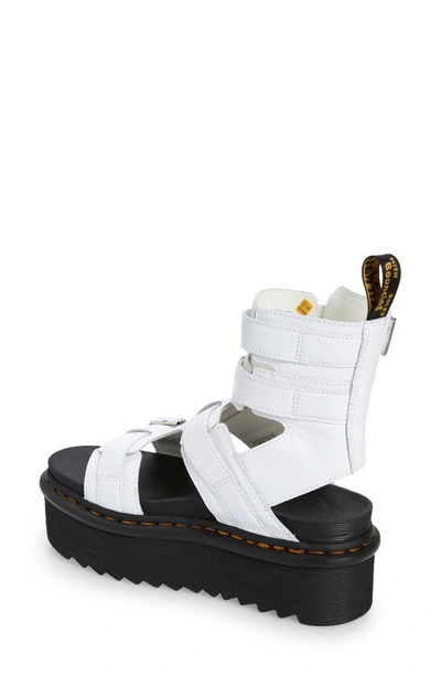 Shop Dr. Martens' Giavanna Platform Gladiator Sandal In White Soft