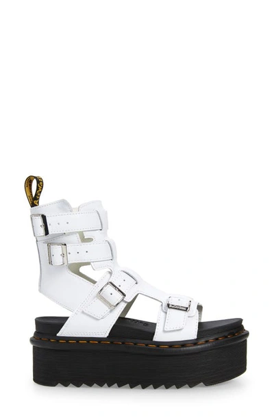 Shop Dr. Martens' Giavanna Platform Gladiator Sandal In White Soft