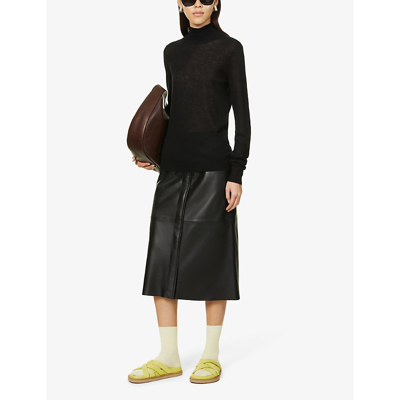 Joseph Cashair High Neck Jumper In Black