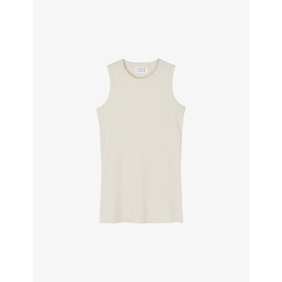 Shop Libertine-libertine Libertine Libertine Women's Off White Village Racer-back Stretch-woven Top