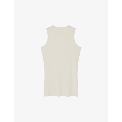 Shop Libertine-libertine Libertine Libertine Women's Off White Village Racer-back Stretch-woven Top