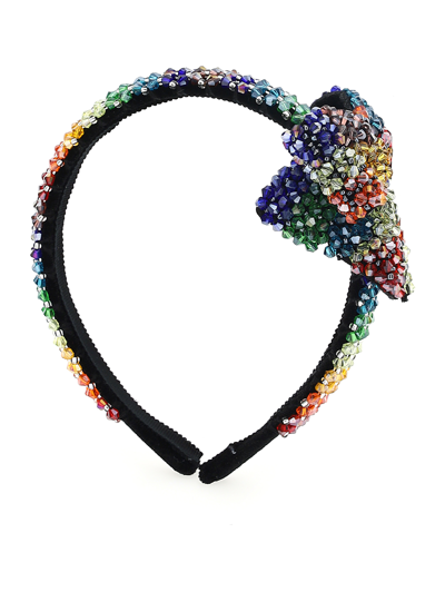Shop Monnalisa Multicolour Rhinestone Hairband In Multicolor