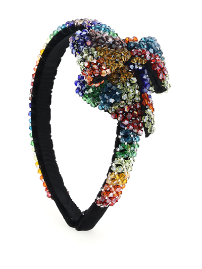 Shop Monnalisa Multicolour Rhinestone Hairband In Multicolor
