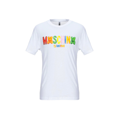 Shop Moschino Swim Gummy Logo T-shirt In White