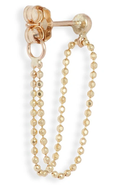 Poppy Finch Beaded Wraparound Double Drop Earrings In 14kyg