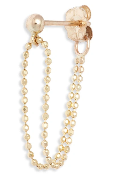 Poppy Finch Beaded Wraparound Double Drop Earrings In 14kyg
