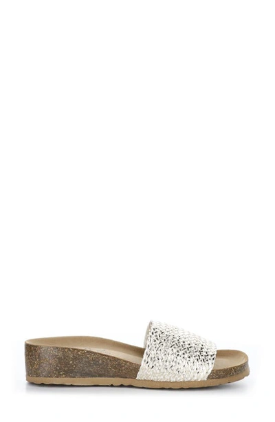 Shop Bos. & Co. Lacie Wedge Sandal In Silver/ Gold