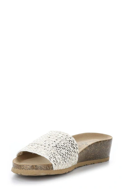 Shop Bos. & Co. Lacie Wedge Sandal In Silver/ Gold