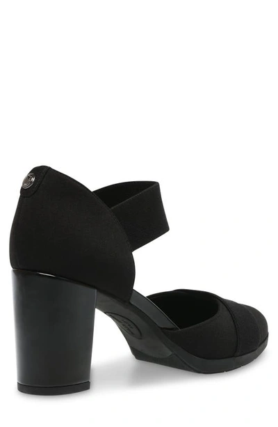 Shop Anne Klein Cailyx Ankle Strap Pump In Black Fabric