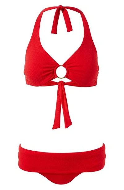 Shop Melissa Odabash Brussels Underwire Bikini Top In Mazy Red