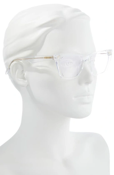 Shop Quay Call The Shots Cat Eye Blue Light Filtering Glasses In Clear / Clear Blue Light