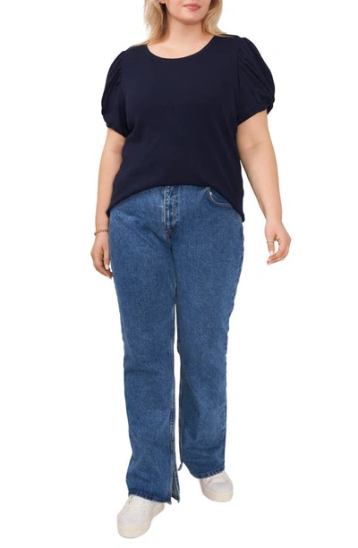 1.state Puff Sleeve Top In Classic Navy