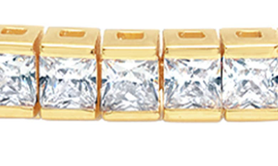 Crislu Princess Cubic Zirconia Tennis Bracelet In Gold
