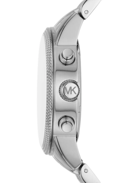 Shop Michael Kors Hutton Chronograph Bracelet Watch, 43mm In Stainless Steel