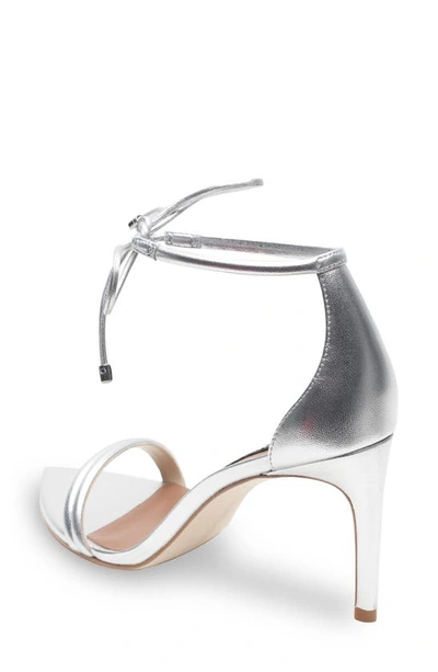 Shop Bcbgmaxazria Dawn Pointed Toe Sandal In Silver Rhinestones