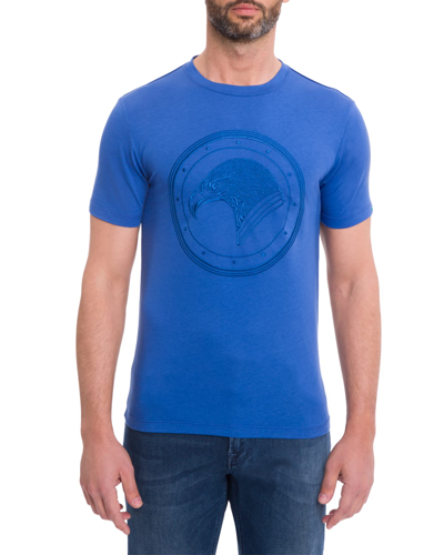 Shop Stefano Ricci Men's Tonal Graphic T-shirt In Blue