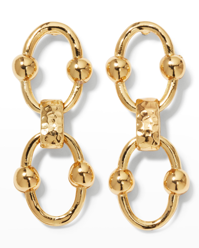 Shop Gas Bijoux Rivage 24k Gold-plated Double-drop Earrings