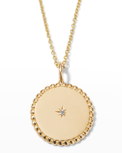 Shop Sarah Chloe Alana 14k Gold Beaded Medallion Necklace