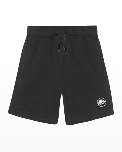 Shop Molo X Jurassic World Boy's Adian Jurassic World Sweat Shorts In Black