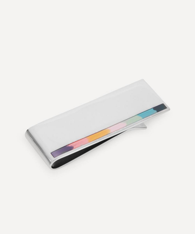 Shop Paul Smith Artist Stripe Money Clip In Silver