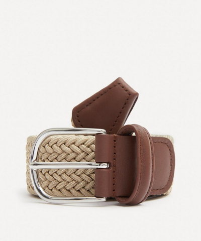 Shop Anderson's Mens Woven Elastic Belt In Cream