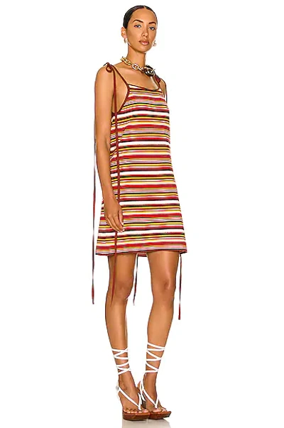 Shop Alanui Beach Break Dress In Multicolor