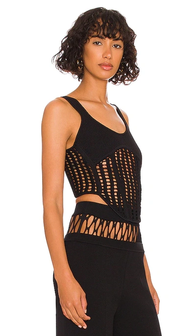 Shop Dion Lee Net Crochet Top In Black