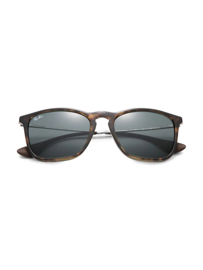 Shop Ray Ban Men's Rb4187 54mm Chris Square Sunglasses In Silver Brown
