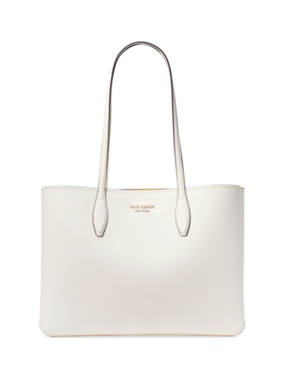Shop Kate Spade Women's Large All Day Leather Tote In Parchment