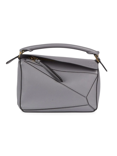 Shop Loewe Women's Small Puzzle Grained Leather Bag In Asphalt Grey
